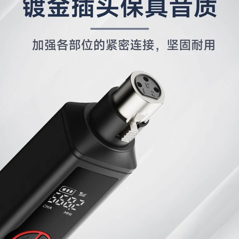 سیستم فرستنده و گیرنده صوتی بی‌سیم UHF، تبدیل میکروفون داینامیک XLR سیمی به بی‌سیم، سازگار با انواع میکروفون
