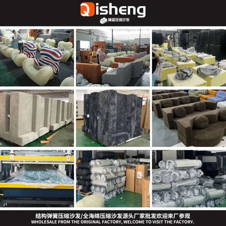 مبل بدون اسکلت فشرده پرفروش اروپا و آمریکا بسته‌بندی وکیوم حمل آسان BonelessSofa عمده کارخانه کانتینری