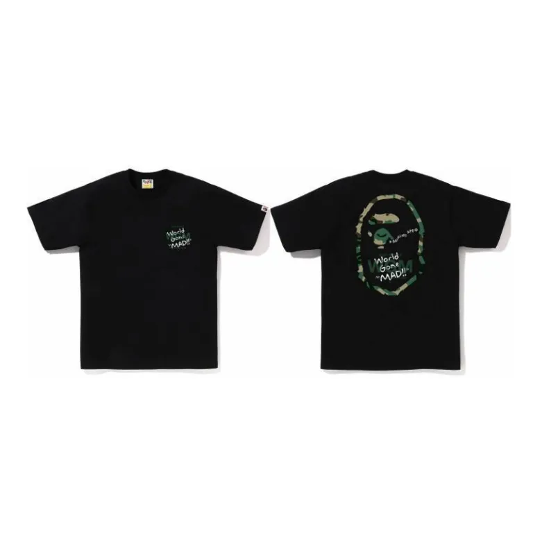 تی‌شرت BAPE تابستانی طرح سر میمون استتاری مردانه و زنانه استایل ژاپنی موجودی عمده