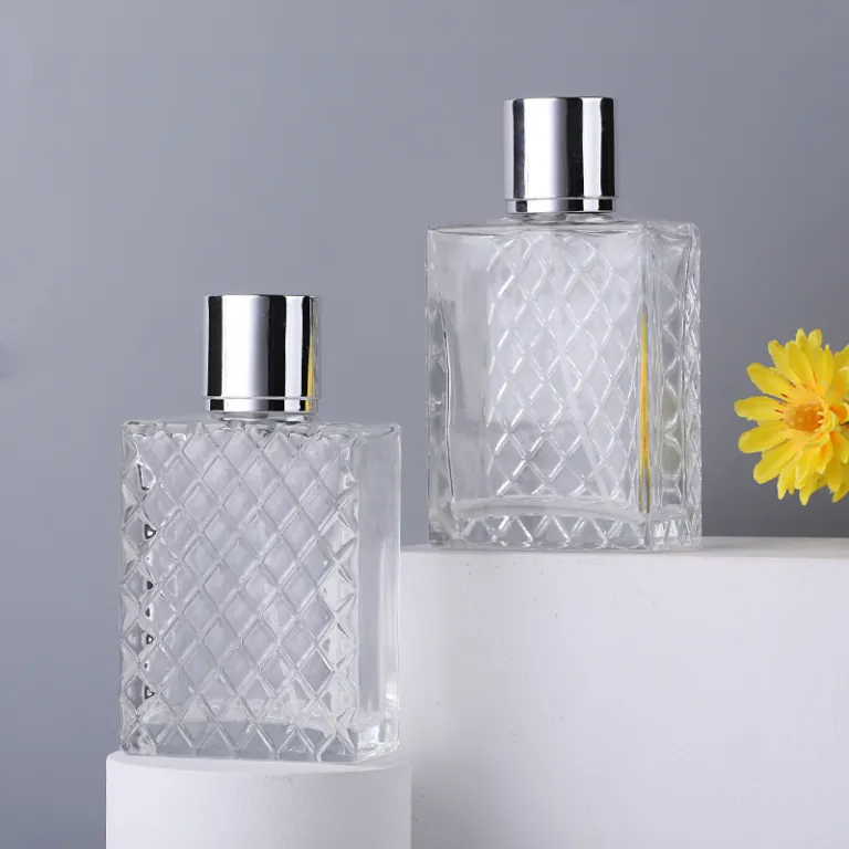 بطری عطر شیشه‌ای خالی با ظرفیت 100 میلی‌لیتر، اسپری قابل حمل برای پر کردن عطر و لوازم آرایشی