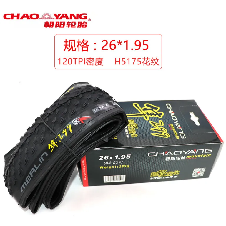لاستیک تاشو کوهستان چائویانگ Sun XC A-815 26 27.5 29x1.95 ضدپنچری با لایه پوست دایناسور