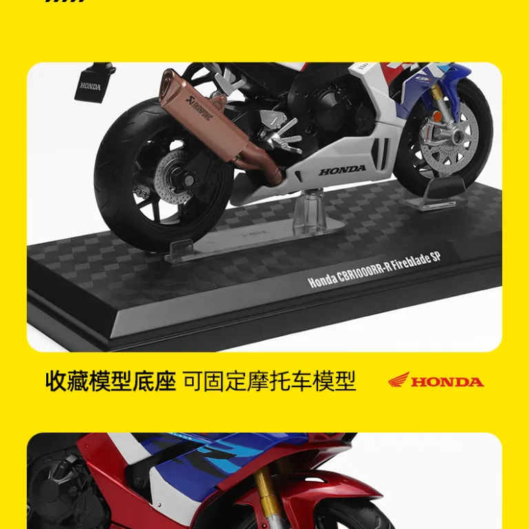 موتورسیکلت هوندا CBR1000RR-R بدون صدا و نور با کمک‌فنر و فرمان‌پذیری CCA1-12