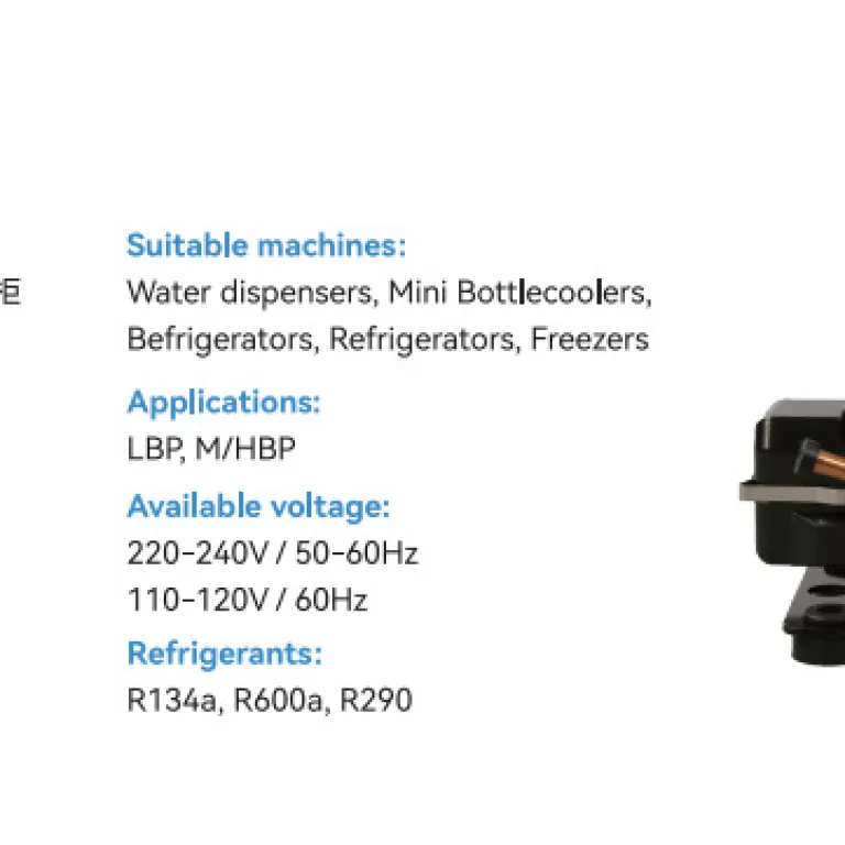 کمپرسور یخچال و فریزر R134A مبرد 220V ولتاژ 50/60HZ کمپرسور تبرید خانگی و تجاری