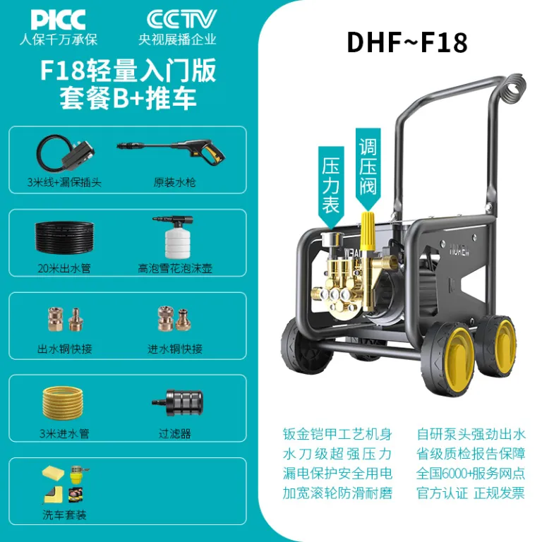 دستگاه کارواش فشار قوی عمده، ابزار شستشوی خودرو خانگی، تفنگ آب فشار قوی قابل حمل 220v، پمپ کارواش، کارواش فشار قوی