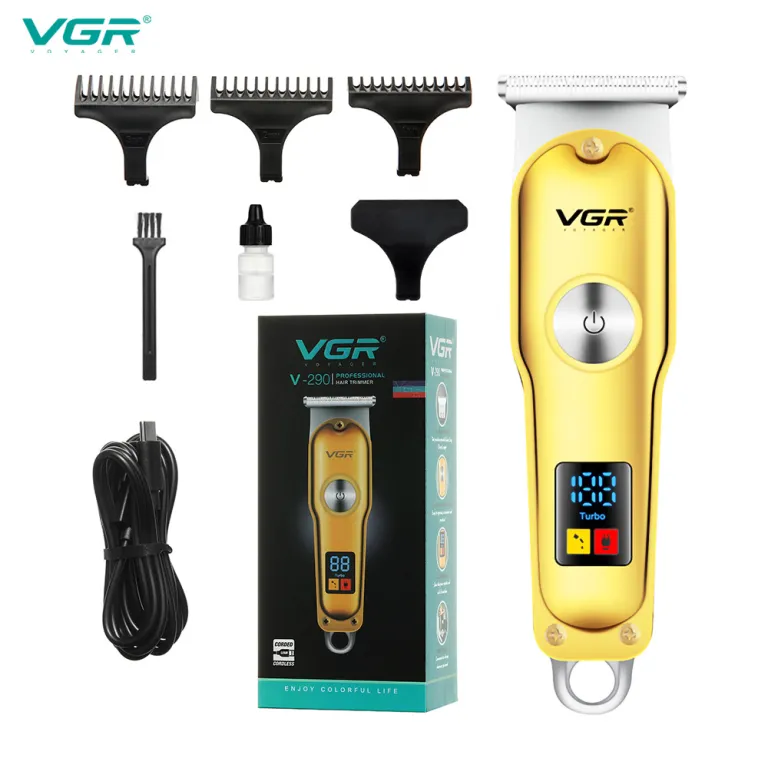vgr290 ماشین اصلاح موی برقی جدید با نمایشگر هوشمند LED، قابل حمل، مخصوص مدل موی پومپادور