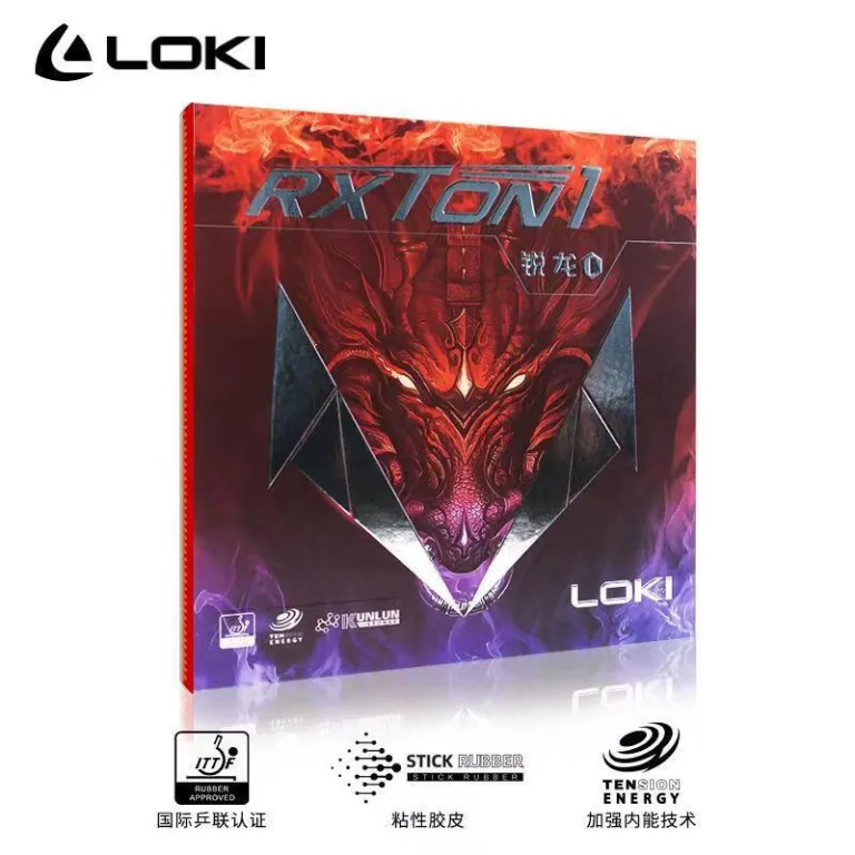روکش لاستیکی چسبناک راکت پینگ‌پنگ LOKI Thor Ruilong 1 با اسفنج الاستیک بالا اصل