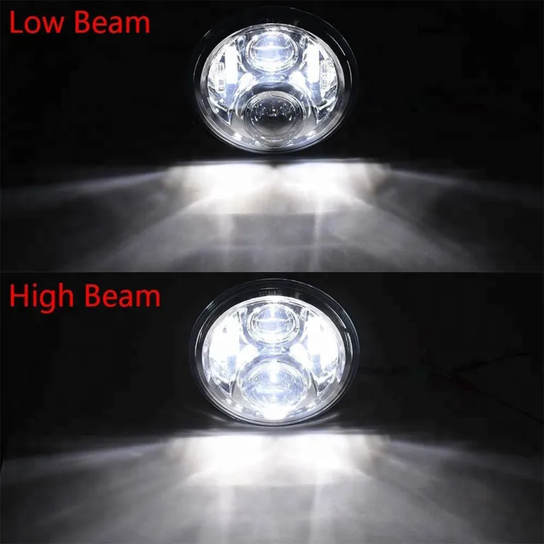 7 اینچ چراغ بزرگ هارلی رانگلر 6 مهره 60W اصلاح‌شده موتورسیکلت آفرود چراغ جلو LED با چشم فرشته سفید زرد