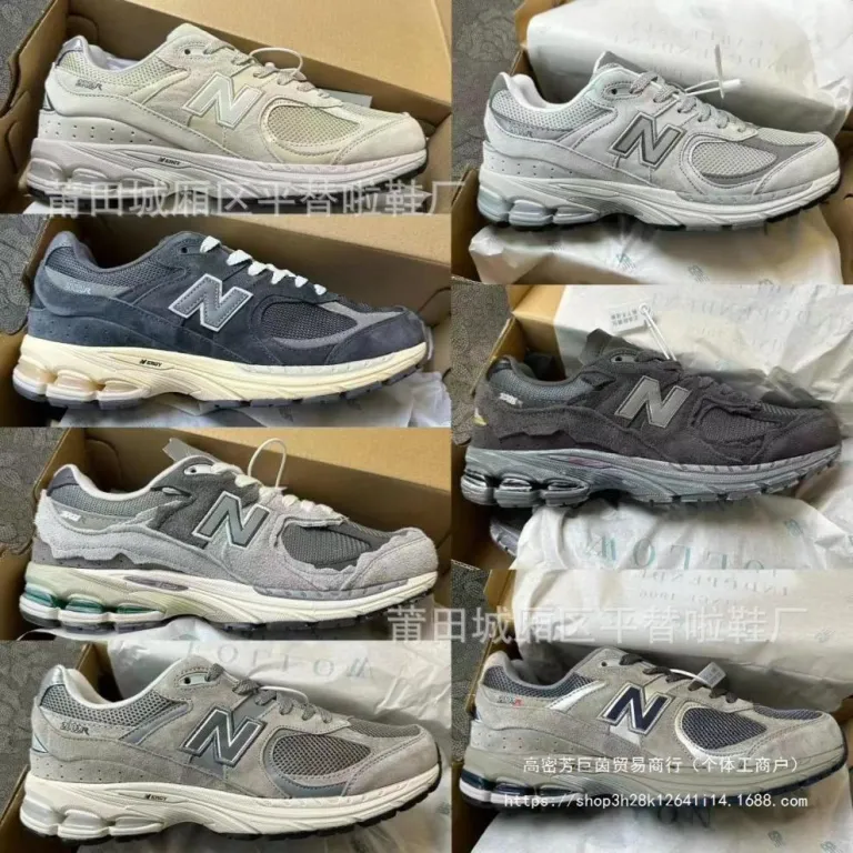 کفش نیوبالانس nb2002ra کلاسیک خاکستری RC خاکستری اصلی رترو با کفی ضخیم زنانه و مردانه جفت