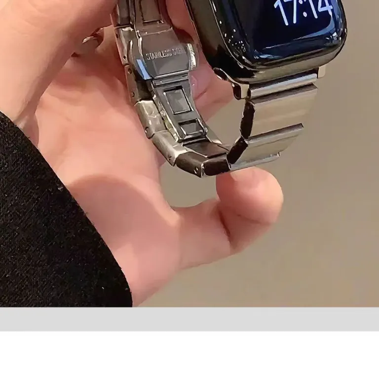 بند مناسب اپل واچ S10 بند iWatchS9 استیل ضدزنگ زنانه طرح کمر باریک s11 حس لوکس ورزشی تابستانی