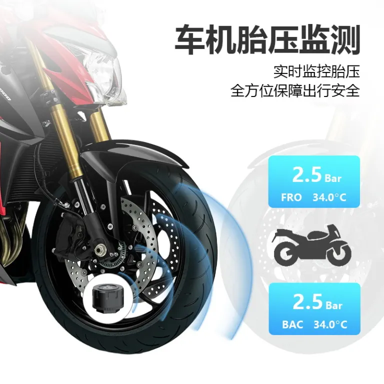 دوربین ثبت وقایع موتورسیکلت 6.25 اینچی با دو لنز جلو و عقب، carplay هوشمند، 2K دید در شب با وضوح بالا، BSD