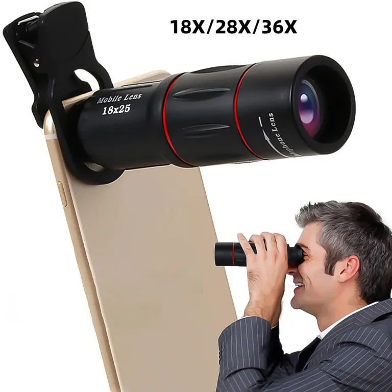 لنز تله‌فوتو موبایل پرفروش 18X25 تلسکوپ تک‌چشمی با بزرگنمایی بالا و وضوح HD برای کنسرت، اتصال خارجی به گوشی برای عکاسی