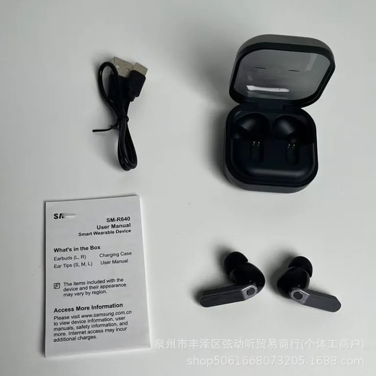 هندزفری بلوتوثی بی‌سیم TWS جدید کراس‌بوردر R640 Galaxy Buds4 Pro داخل گوشی با کیس شارژ
