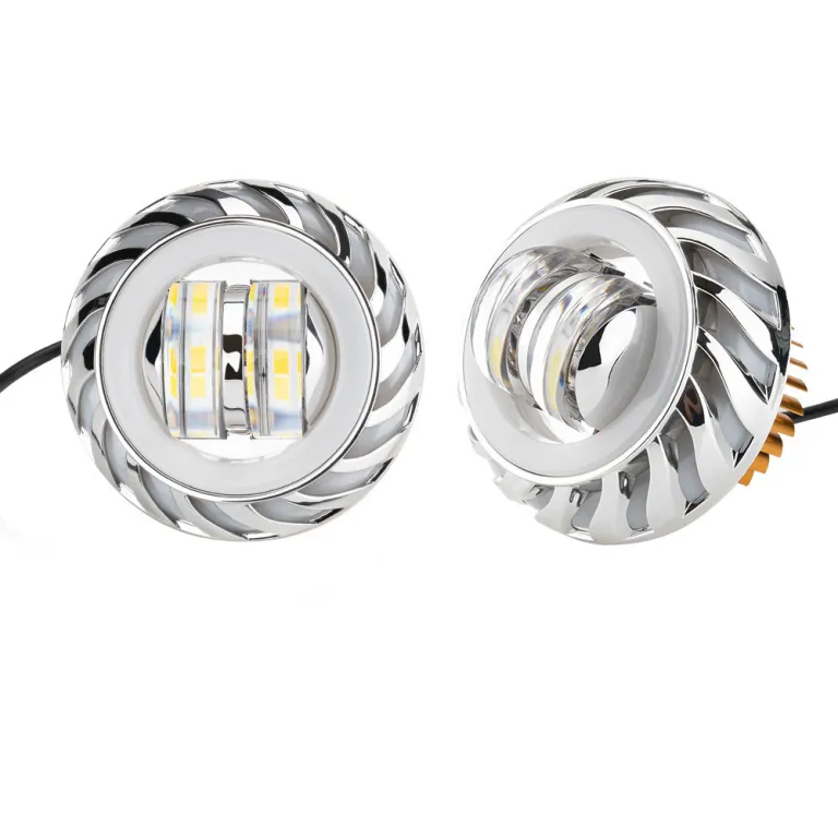 چراغ جلو LED یونیورسال خودرو و موتورسیکلت با لنز دوبل، فلاشر، چشم فرشته و چشم شیطان