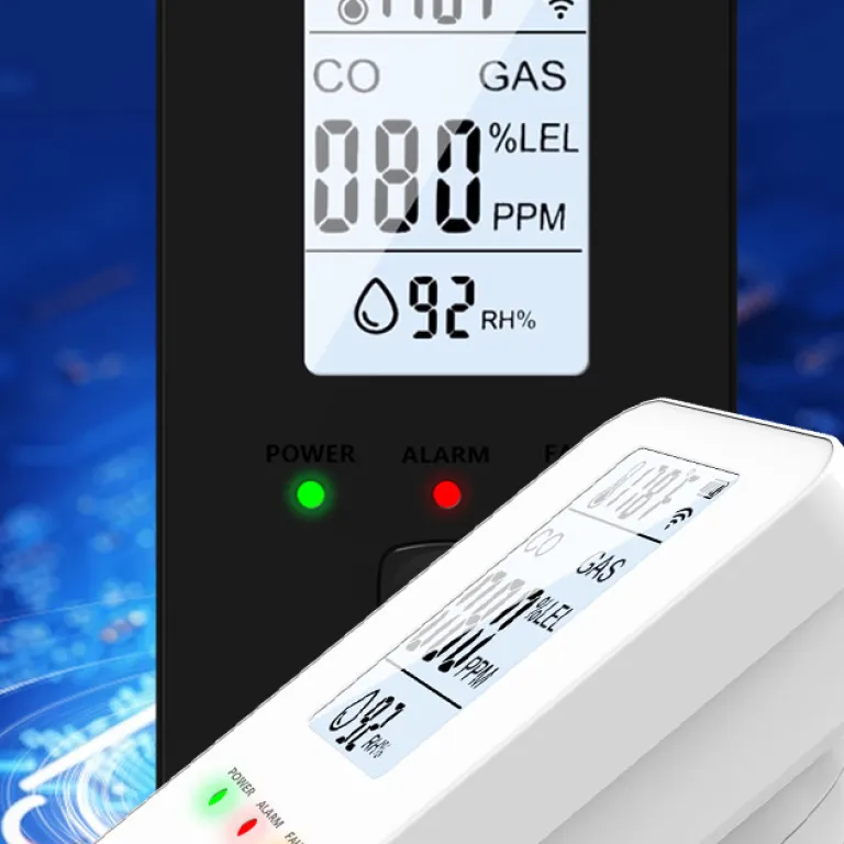 آلارم گاز و مونوکسید کربن CO کارخانه اصلی 4 با 1، دتکتور دما و رطوبت برای مصارف خانگی و تجاری، مناسب آمازون و تجارت برون‌مرزی