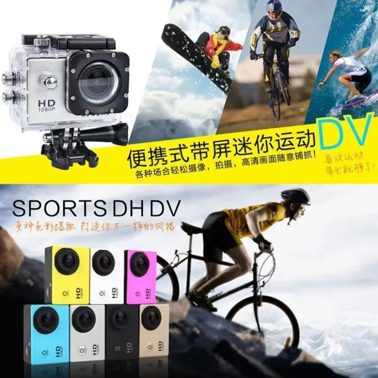 دوربین ورزشی ضدآب و لرزشگیر D600 موجود در انبار برای فروش عمده، مناسب غواصی، دوچرخه‌سواری و فیلم‌برداری زیر آب، فروش مستقیم کارخانه