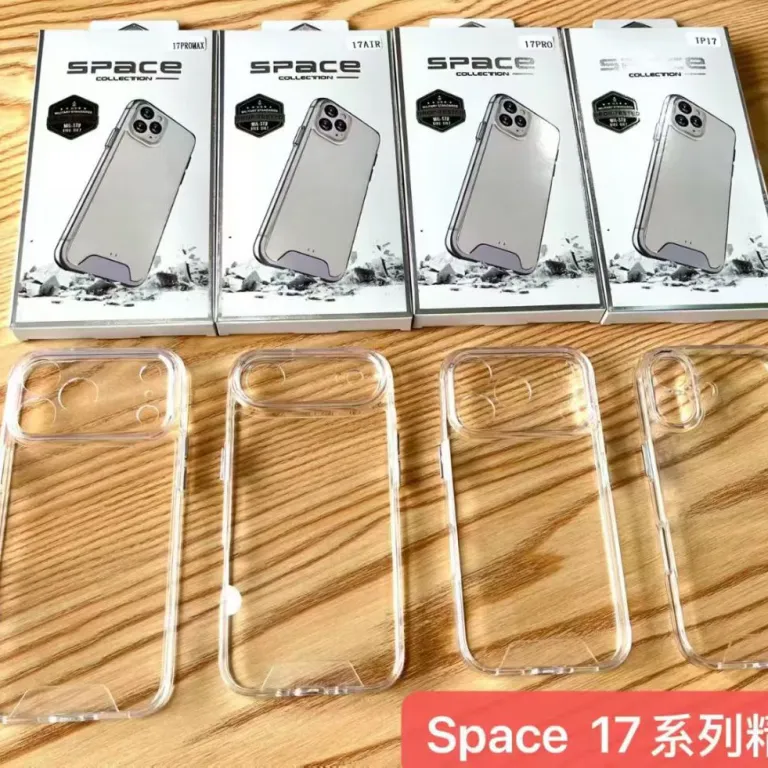 قاب فضایی شفاف اکریلیک با لبه نرم TPU ضد ضربه پرفروش مناسب Iphone17PROMAX/17