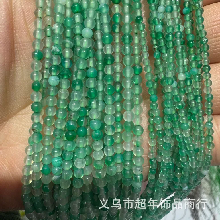 2mm3mm4mm مهره‌های گرد کوچک سنگ طبیعی، لوازم جانبی زیورآلات، آمیتیست، آونتورین سبز، تورمالین، مهره‌های DIY عمده