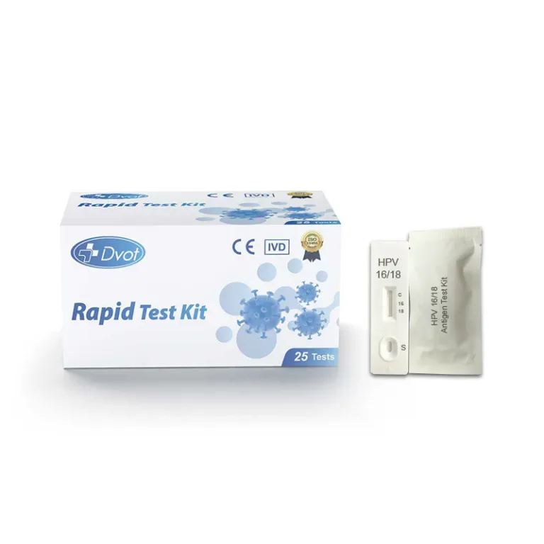 کیت تشخیص آنتی‌ژن HPV تایپ 16/18 نسخه انگلیسی، غربالگری HPV پرخطر، 25 تست در جعبه، مخصوص صادرات