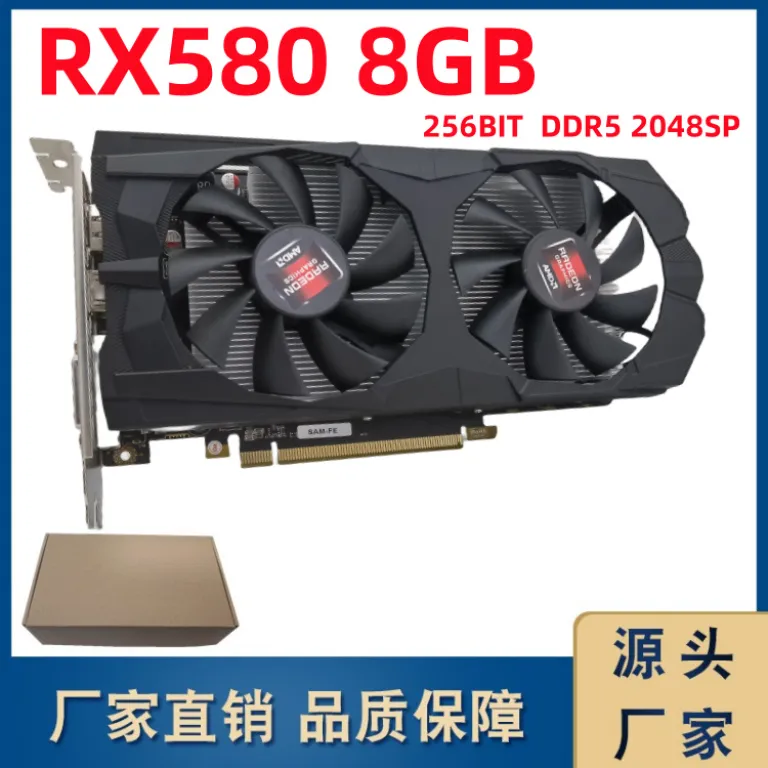 RX580 8GB DDR5 کارت گرافیک با کیفیت بالا برای بازی و کامپیوتر رومیزی مناسب تجارت الکترونیک بین‌المللی