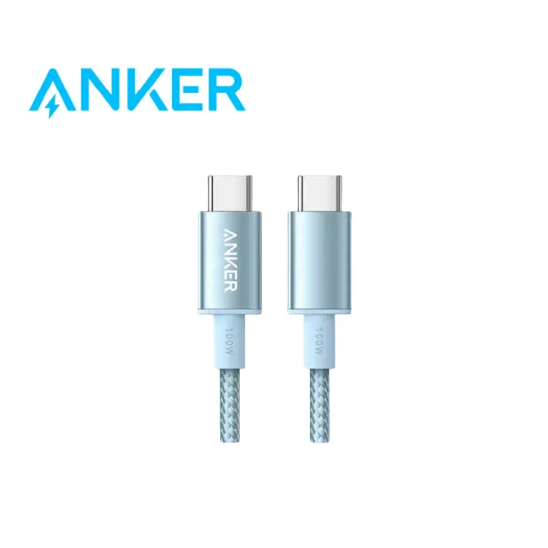 کابل شارژ سریع Anker بافته شده PD100W نایلونی تایپ C برای اندروید A8756-A8757-A8758