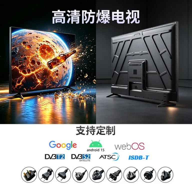 تلویزیون ال‌سی‌دی هوشمند ضد انفجار 4K با صفحه‌نمایش بزرگ فوق‌شارپ در اندازه‌های 65 و 100 اینچ، سفارشی‌سازی برای پروژه‌های هتل با بدنه فلزی