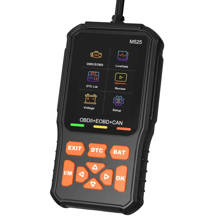 OBD2 تستر باتری خودرو M525 دستگاه عیبیاب خودرو دستگاه تشخیص خطای خودرو رمزگشا محصول صادراتی باکیفیت