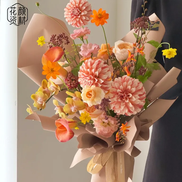 کاغذ بسته‌بندی گل به سبک کره‌ای، کاغذ عشق اول، ضدآب و ضخیم، کاغذ اویا برای گل‌آرایی و بسته‌بندی دسته گل