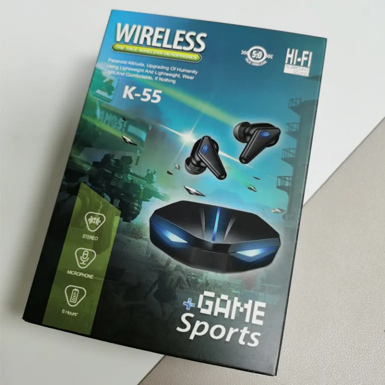 هدفون بلوتوثی TWS مخصوص صادرات K55 با کیفیت صدای بالا K98، داخل گوشی، مخصوص بازی‌های الکترونیکی با تأخیر کم