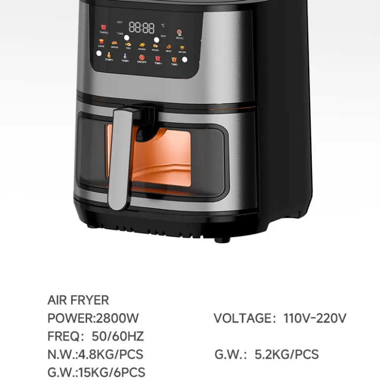 سرخ‌کن بدون روغن Airfryer 15L با ظرفیت بالا، چندکاره خانگی از جنس استیل ضدزنگ، مجهز به پنجره دید و المنت حرارتی بالا و پایین