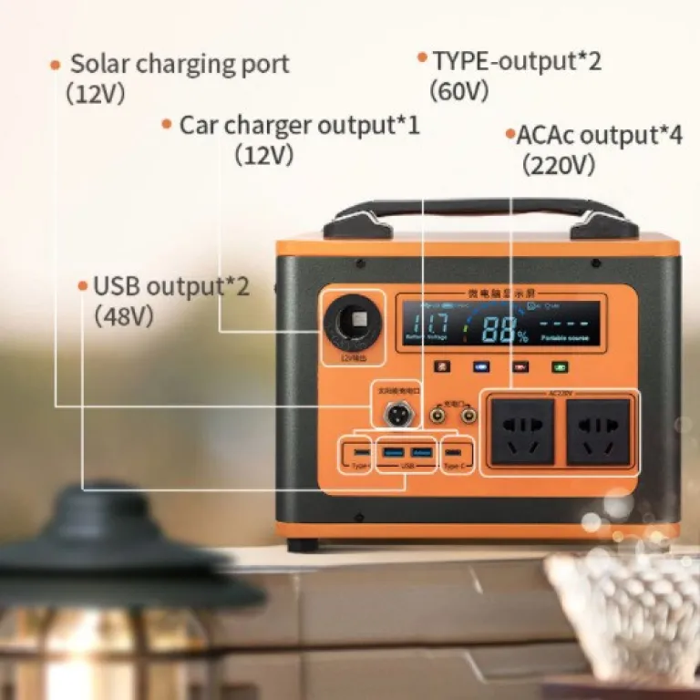 پاوربانک جدید 220V با ظرفیت بالا و قابل حمل برای سفر، پخش زنده، کمپینگ و برق اضطراری
