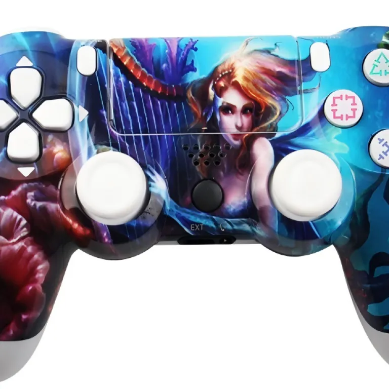 دسته بازی بی‌سیم بلوتوثی ps4 با دو موتور لرزشی، ژیروسکوپ شش‌محوره و لرزش کامل ps4