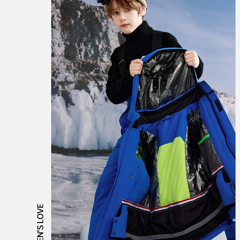 ست کاپشن و شلوار اسکی ASK junior پسرانه گرم زمستانی
