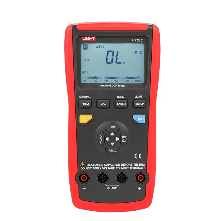 یونی‌تی UT611/UT612 LCR متر دیجیتال دستی تستر خازن و سلف کالیبراسیون پل اندازه‌گیری