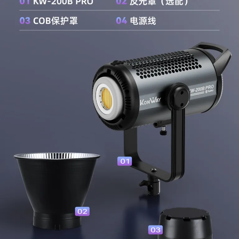 300W چراغ مکمل نور زنده، چراغ عکاسی، دمای رنگ دوگانه، سافت باکس عکاسی COB، تجهیزات نورپردازی کامل، عمده فروشی