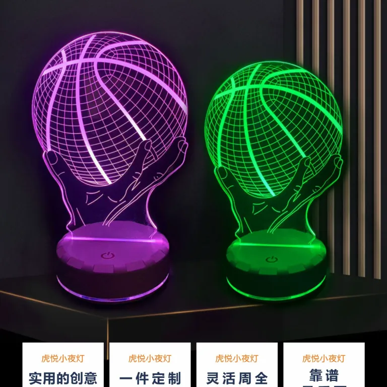 چراغ خواب LED لمسی هفت‌رنگ با کنترل از راه دور و پورت USB سری توپ بسکتبال، فوتبال و والیبال مخصوص صادرات 3D