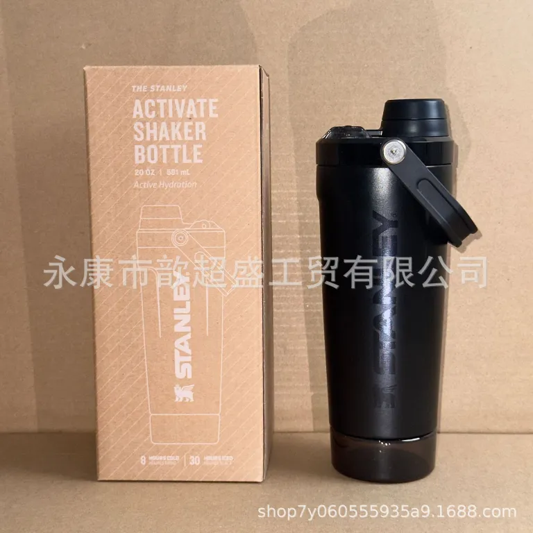 شیکر Stanley 304 فلاسک استیل ضدزنگ، ظرفیت بالا مناسب باشگاه، بطری ورزشی دسته‌دار آمریکایی