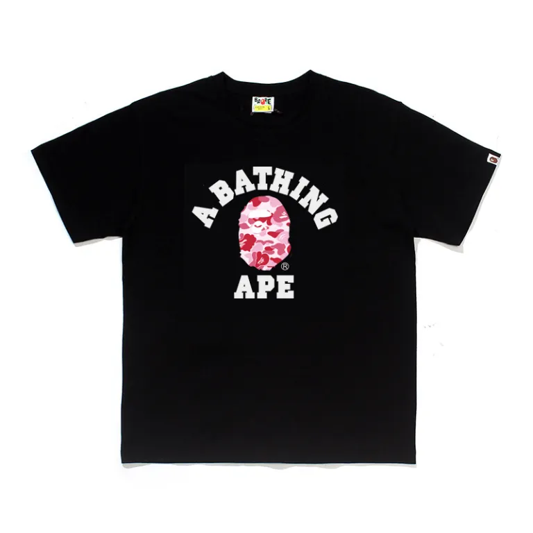 تی‌شرت BAPE تابستانی طرح سر میمون استتاری مردانه و زنانه استایل ژاپنی موجودی عمده