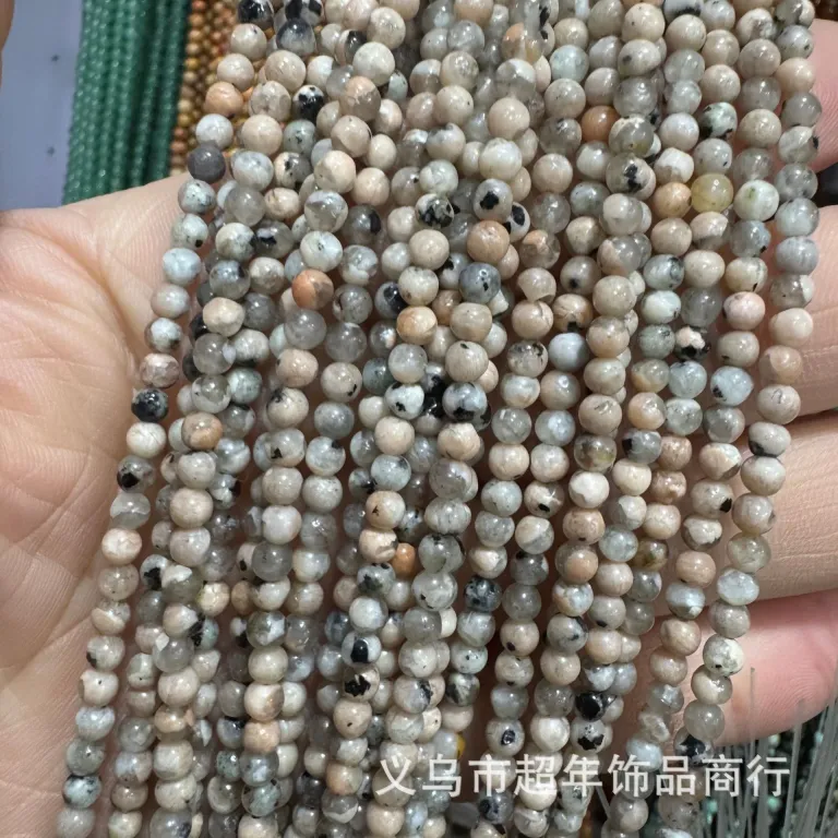 2mm3mm4mm مهره‌های گرد کوچک سنگ طبیعی، لوازم جانبی زیورآلات، آمیتیست، آونتورین سبز، تورمالین، مهره‌های DIY عمده