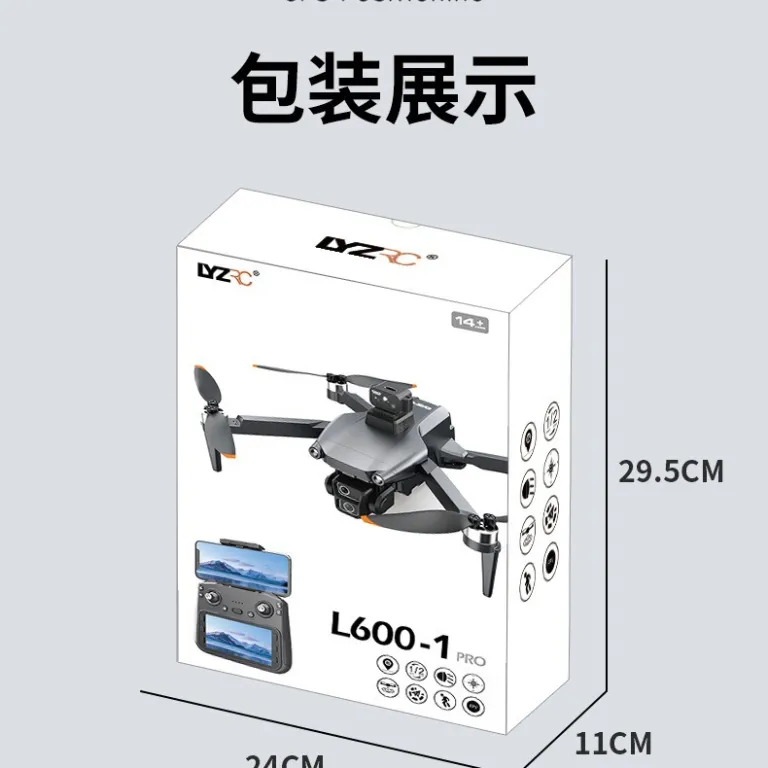 L600-1Pro کوادکوپتر تاشو بدون جاروبک مجهز به GPS با دوربین هوایی HD، گیمبال ضدلرزش و پرواز طولانی
