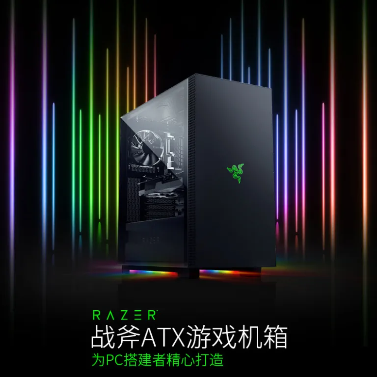 کیس گیمینگ ATX Tomahawk با نورپردازی RGB، کیس میدتاور برای مونتاژ کامپیوتر DIY و خنک‌کننده آبی سفارشی