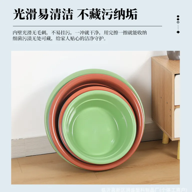 لگن پلاستیکی ضخیم عمده با قابلیت چاپ لوگو برای شستشوی صورت، سبزی و لباس، هدیه تبلیغاتی، تولیدکننده لگن