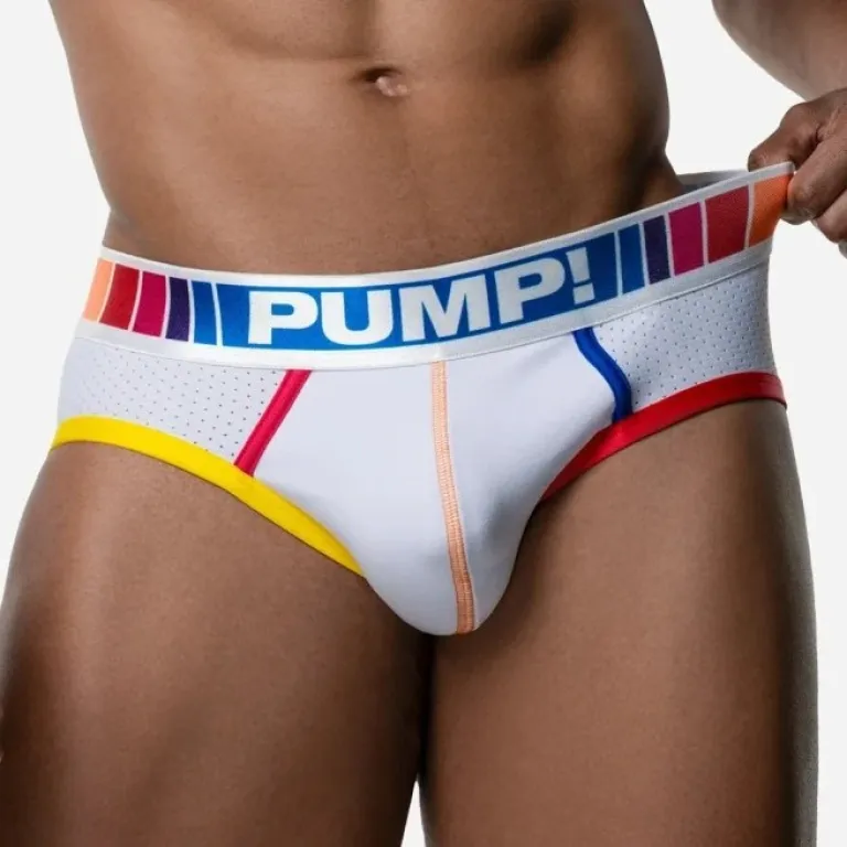PUMP! شورت مردانه جدید مد روز مثلثی کوچک بیکینی اسپرت و بدنسازی تنفس‌پذیر جوانانه