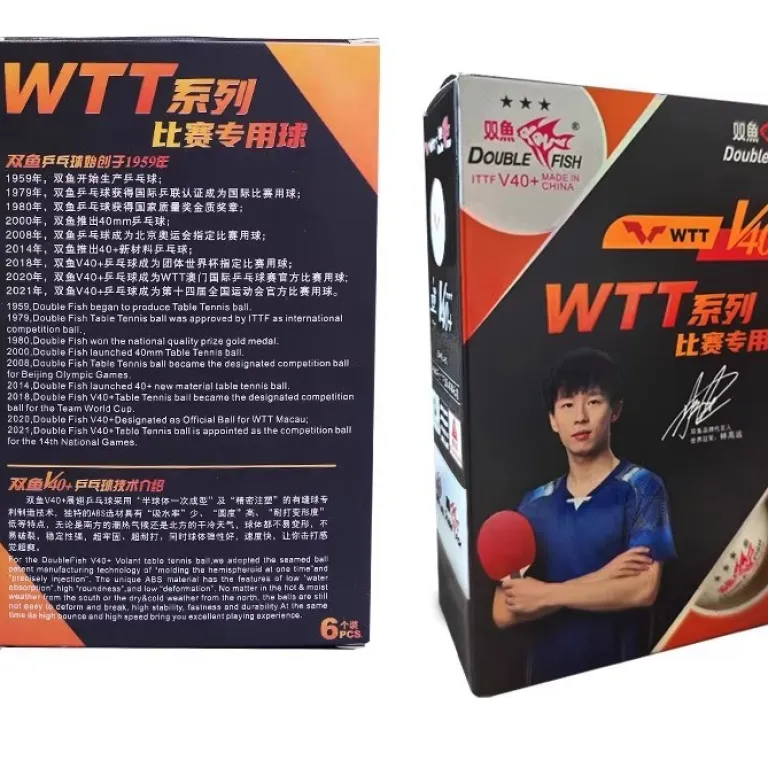 توپ تنیس روی میز سه‌ستاره اصل دوبل‌فیش سری WTT مخصوص مسابقات V40 توپ دوخته‌دار حرفه‌ای مواد جدید