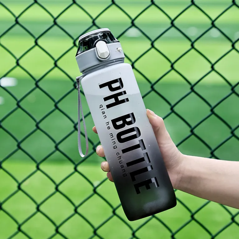 بطری آب گرادیان رنگی مات 1000ml با ظرفیت بالا برای باشگاه و ورزش، قابل حمل، مناسب فروش بین‌المللی آمازون