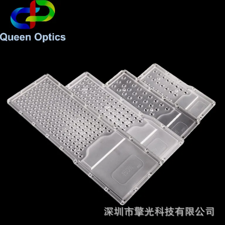 L130*W130mm لنز اپتیکی 4 عدد 3030 5050LED-36 لنز مربعی چراغ خیابانی