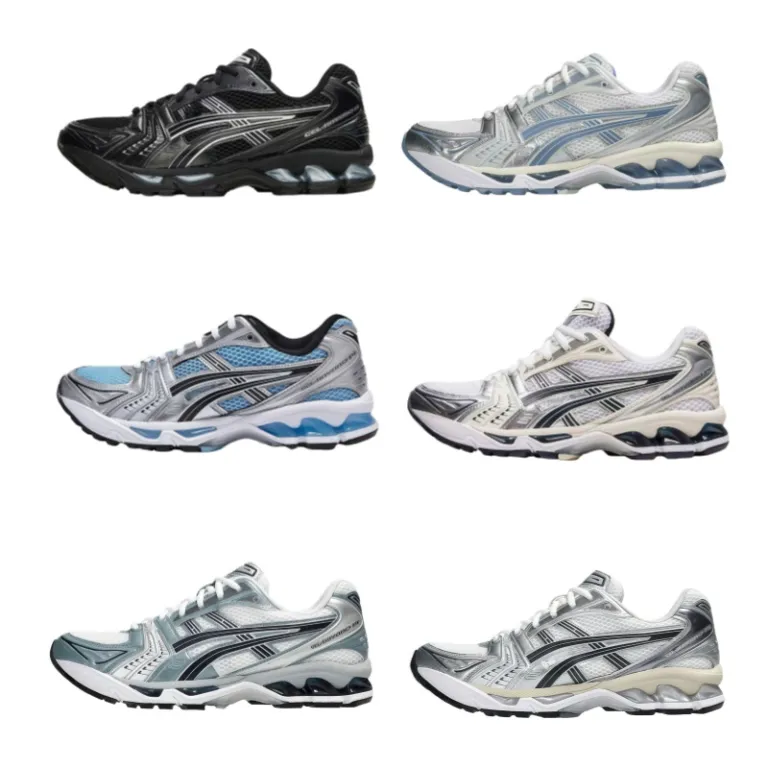 kayano14کفش دویدن ضربه‌گیر زنانه و مردانه ساق کوتاه کفش ورزشی راحتی K14رویه مشکی تنفس‌پذیر و مقاوم در برابر سایش