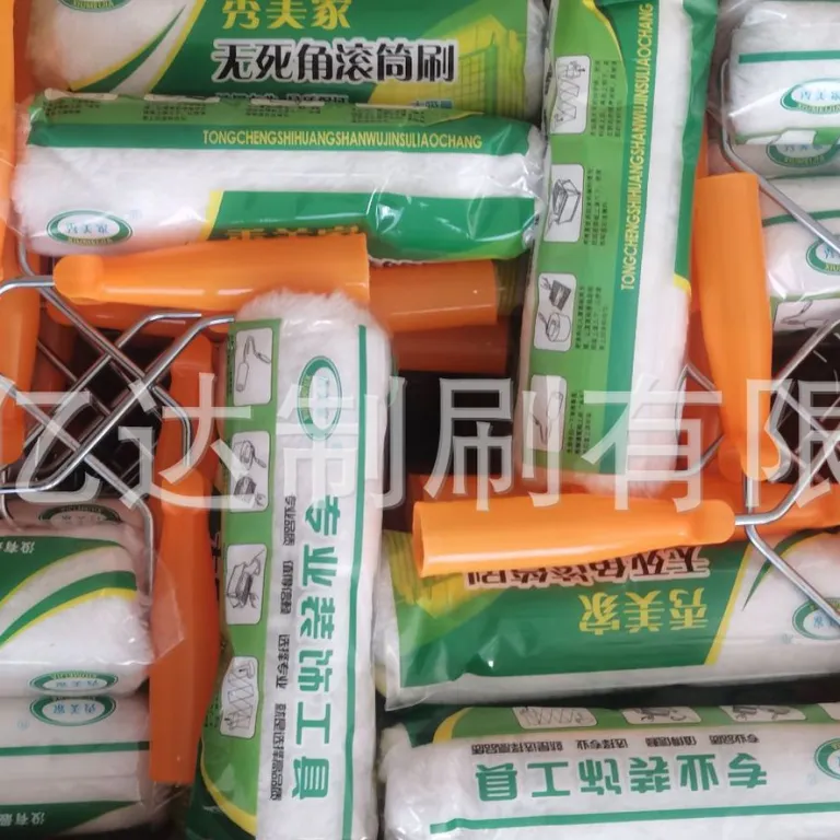 غلتک رنگ‌آمیزی پرزبلند نخی بدون نقطه کور 6 اینچ 8 اینچ 9 اینچ ابزار رنگ‌آمیزی رنگ روغنی و لاتکس