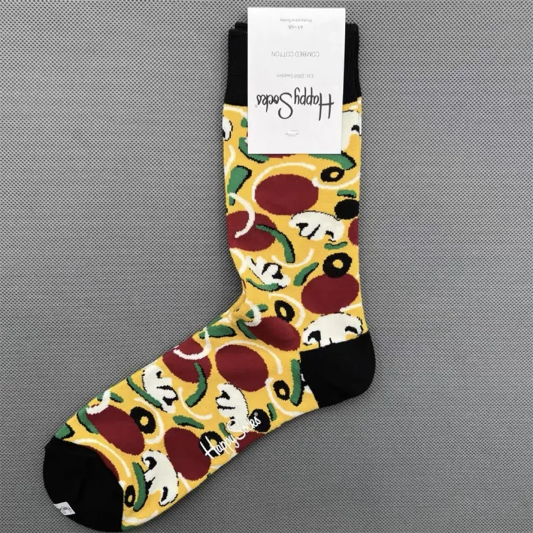 جوراب رنگی HappySocks مردانه طرح کارتونی فانتزی اینستاگرامی ساق‌متوسط بیرونی خیابانی