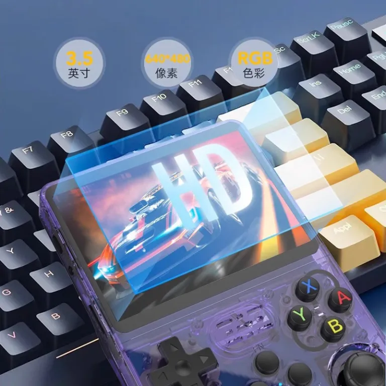 کنسول بازی جدید R36S کنسول دستی با کیفیت تصویر بالا 3D دارای دو جوی‌استیک، شبیه‌ساز GBA و آرکید، بازی King of Fighters
