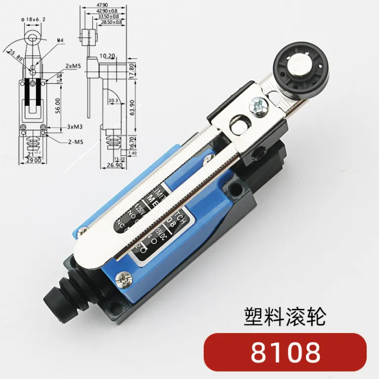 ME-8108 کلید محدودکننده خودبازگشت میکروسوئیچ تماسی محدودکننده TZ-8101 کلید مسیر